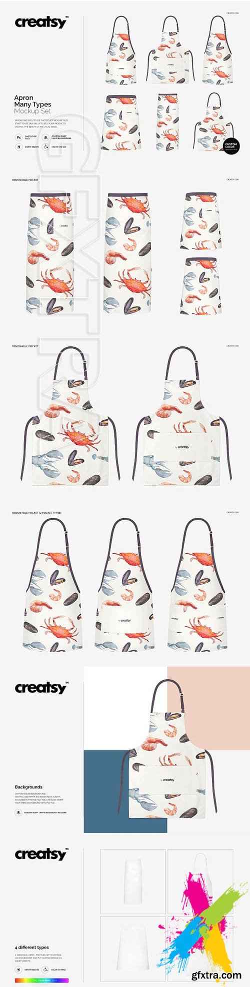 CM - Apron Many Types Mockup Set 1671607