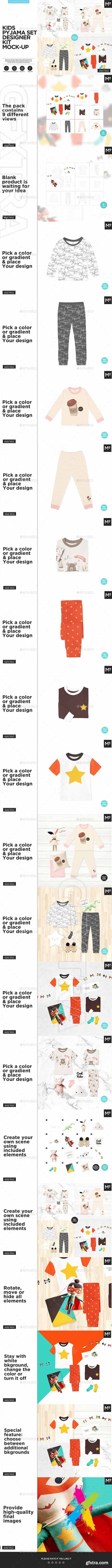 Graphicriver - Kids Pyjama Set Designer Kit Mock-up 20276706