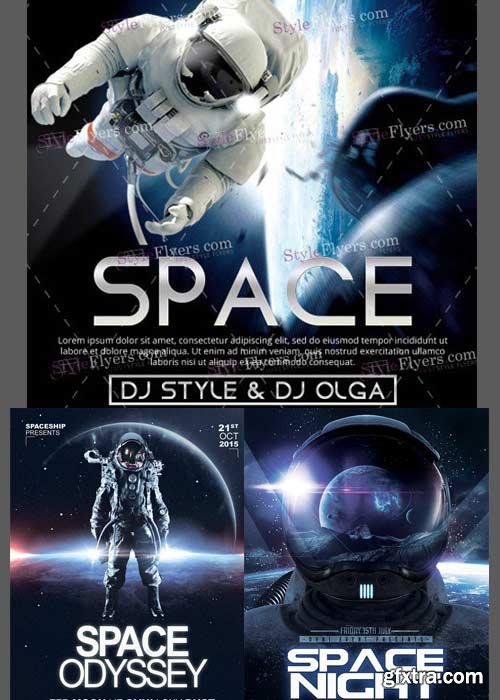 Space Flyer 3in1 V1 Flyer Template