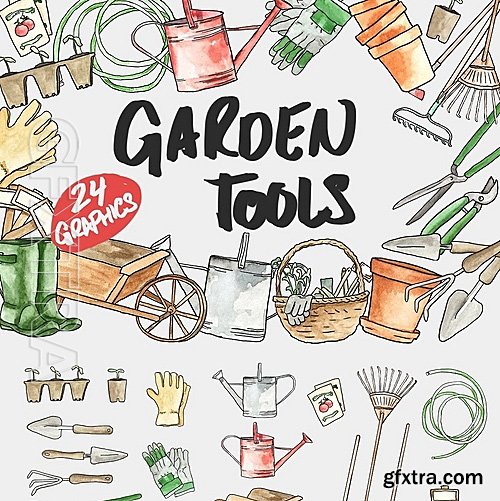 CreativeMarket Garden Tools 1415161