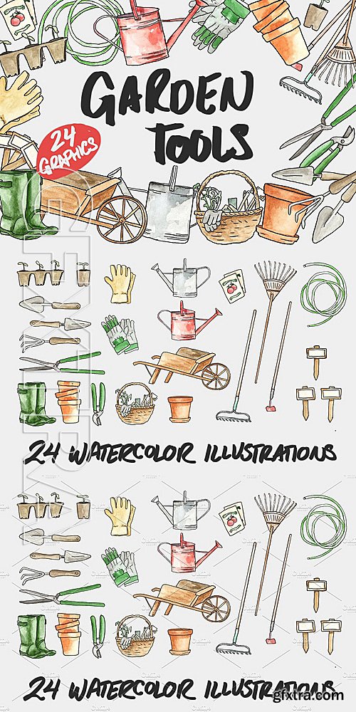 CreativeMarket Garden Tools 1415161