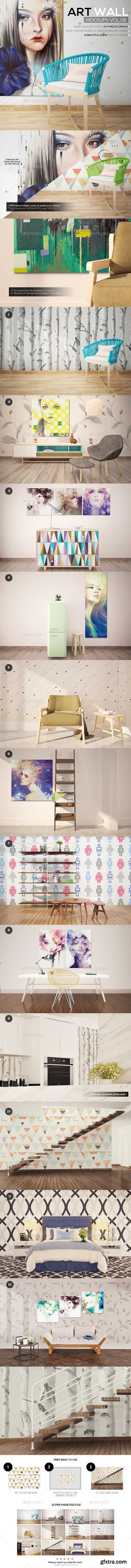 Graphicriver Art Wall Mockups Vol8 14788744