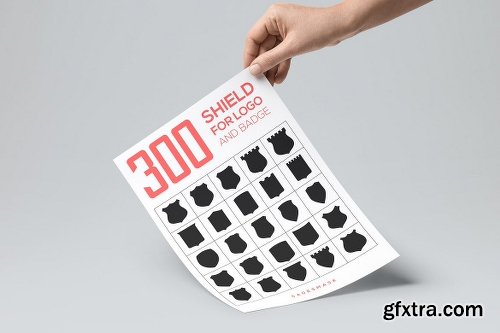 CreativeMarket 300 Shield For Logo & Badge 1590714