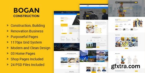 ThemeForest -Bogan - Construction Building and Renovation Business PSD Template 20246894