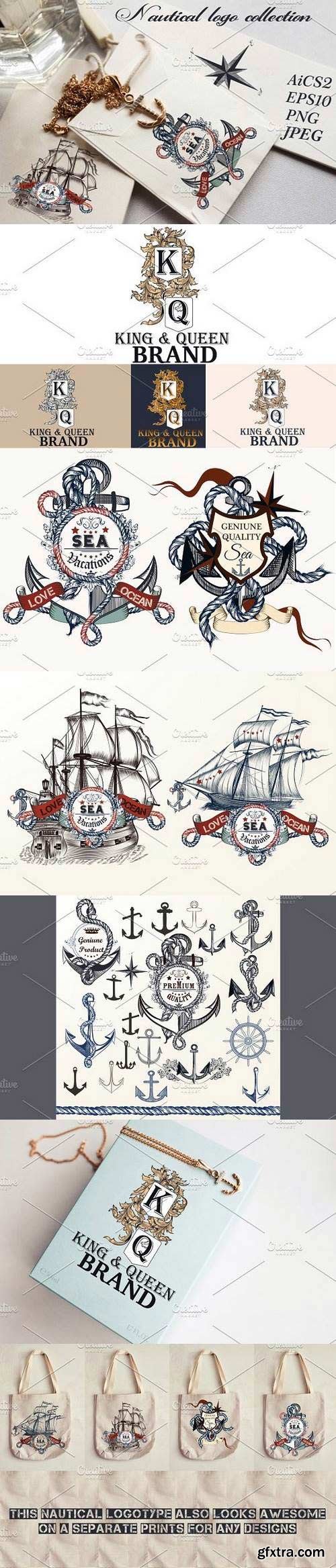 CM - Nautical logotypes set 1327862