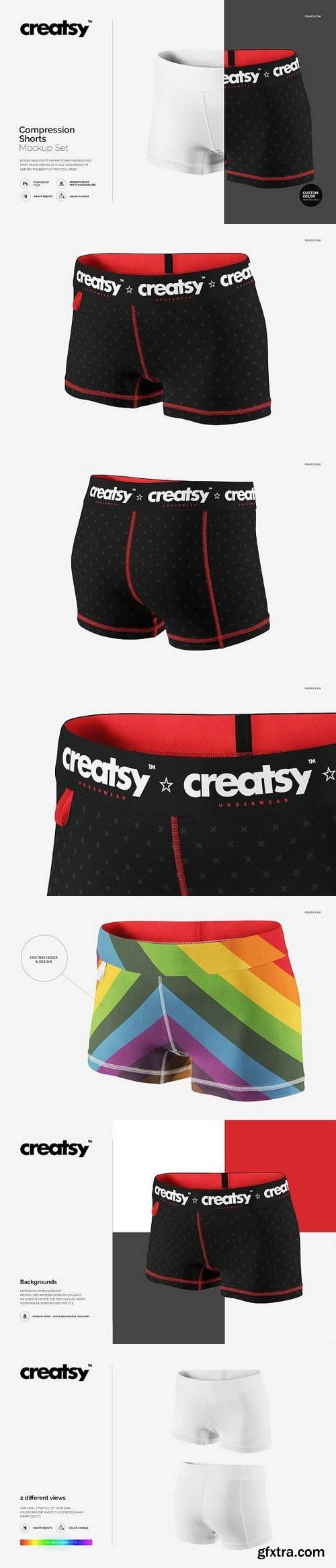 CM - Compression Shorts Mockup Set 1327815