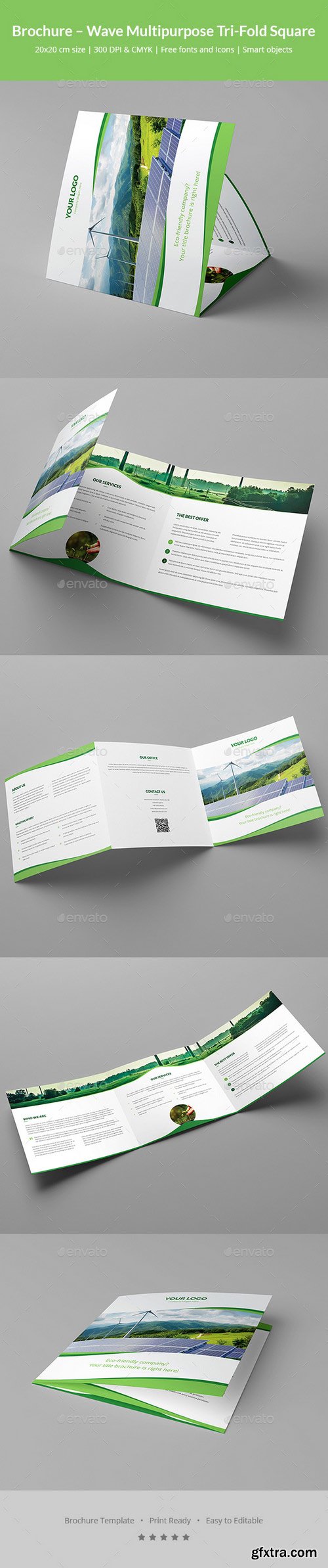 Graphicriver - Brochure – Wave Multipurpose Tri-Fold Square 20317900