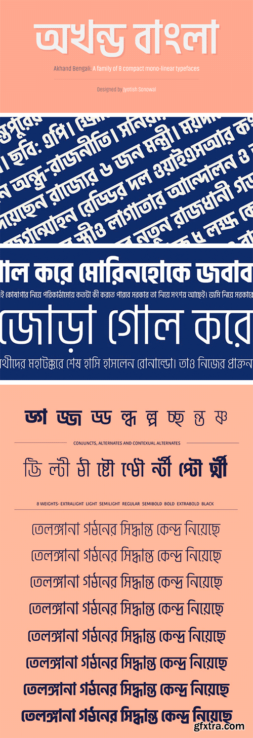 Akhand Bengali Font Family