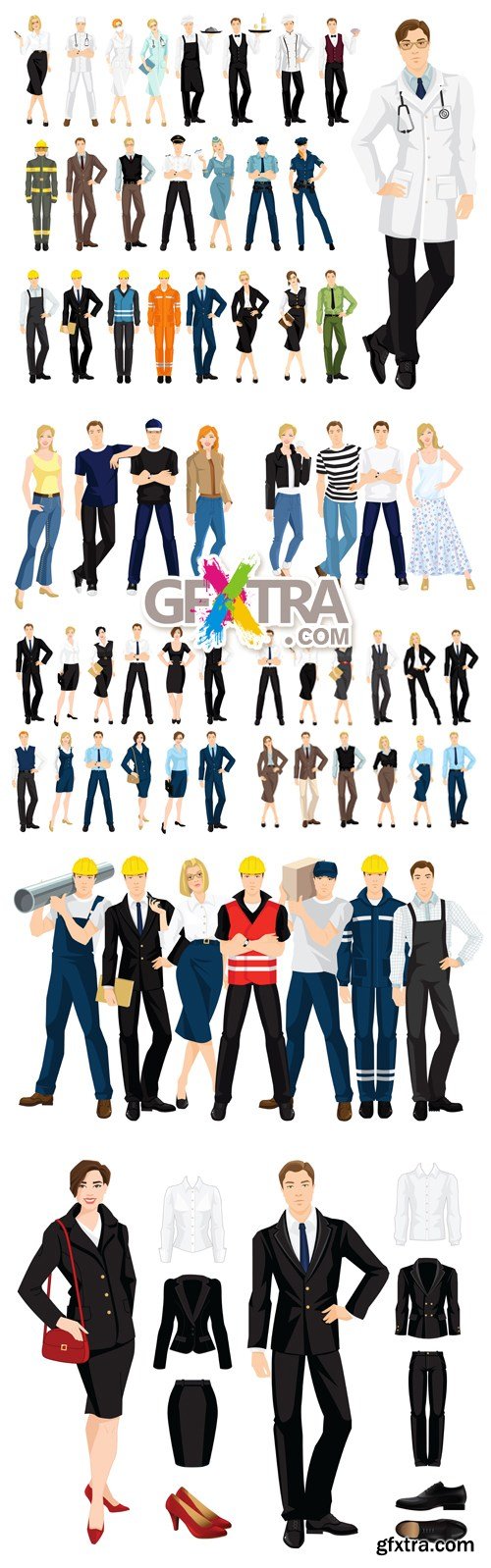 People, Professions Icons Vector