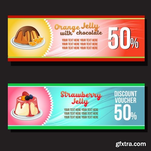 Sweetness cake banner business card 9 EPS