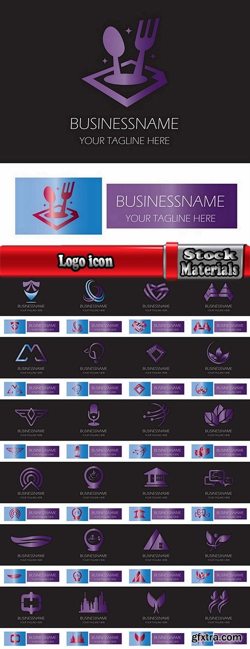 Logo icon business element advertising poster signboard 4-25 EPS