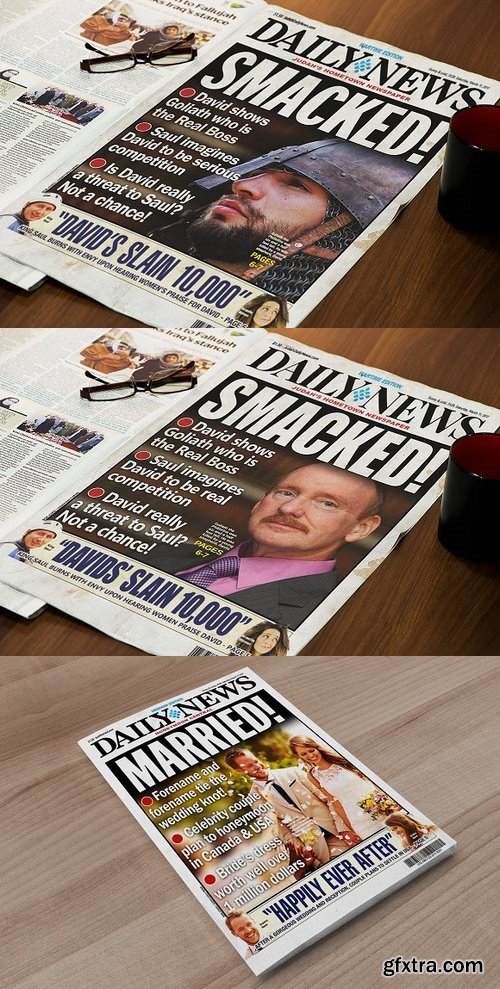 CM - Editable Tabloid Newspaper Cover 1338966