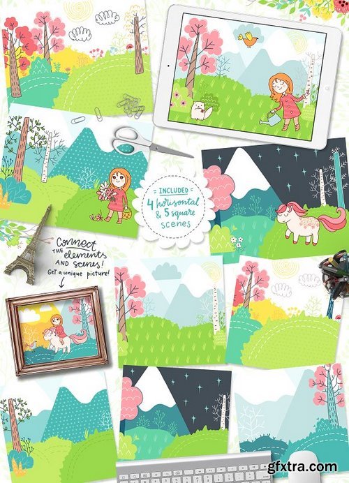 CM - Spring is Here! Graphics & Patterns 1338981