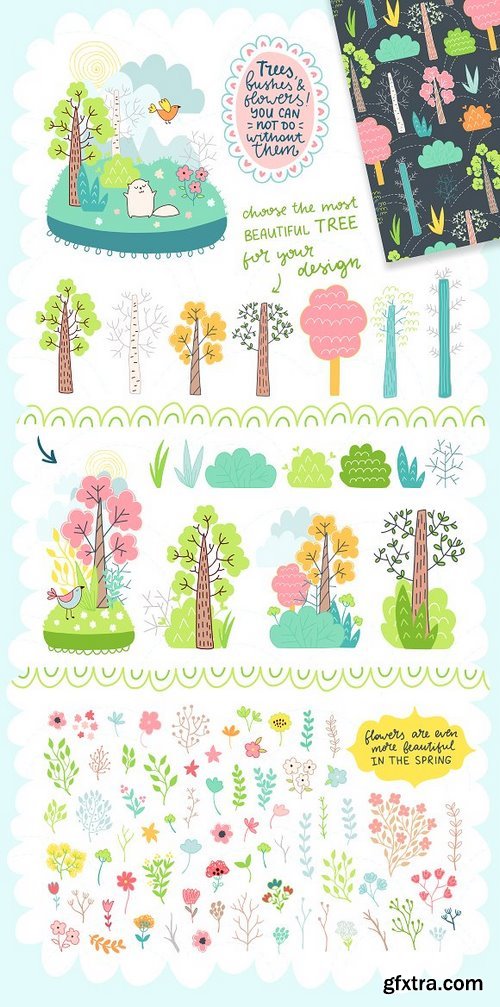 CM - Spring is Here! Graphics & Patterns 1338981