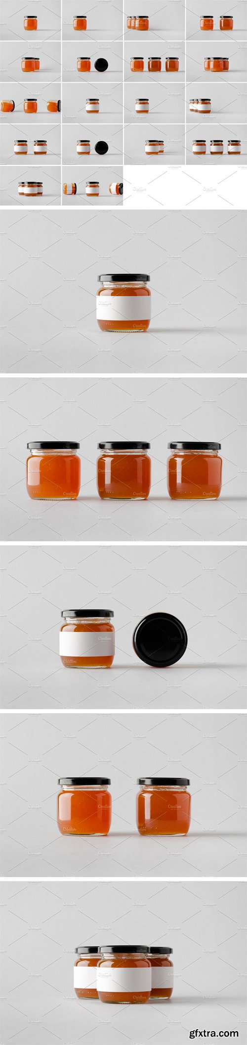 CM - Apricot Jam Jar Mock-Up Photo Bundle 1624390