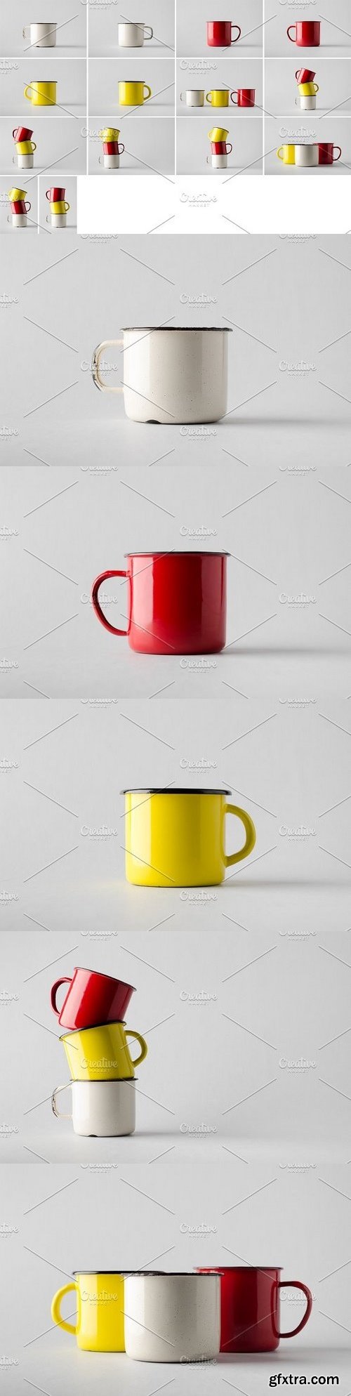 CM - Enamel Mug Mock-Up Photo Bundle 1326846