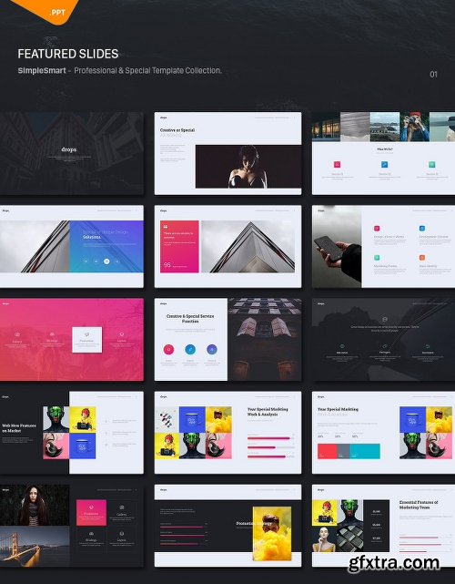 Graphicriver Drops Multipurpose & Creative Powerpoint Template 20031145
