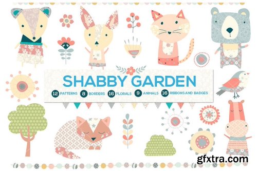 CreativeMarket Shabby Chic Garden Bundle 1683379