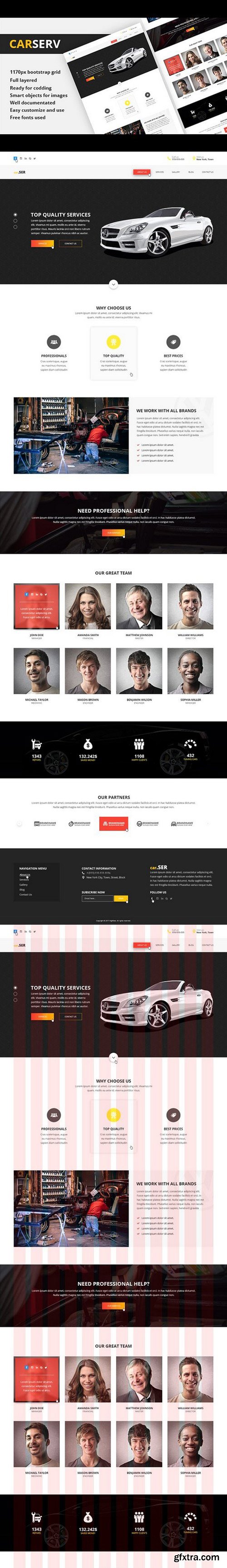 CM - CARSERV - Photoshop Web Template 1605430