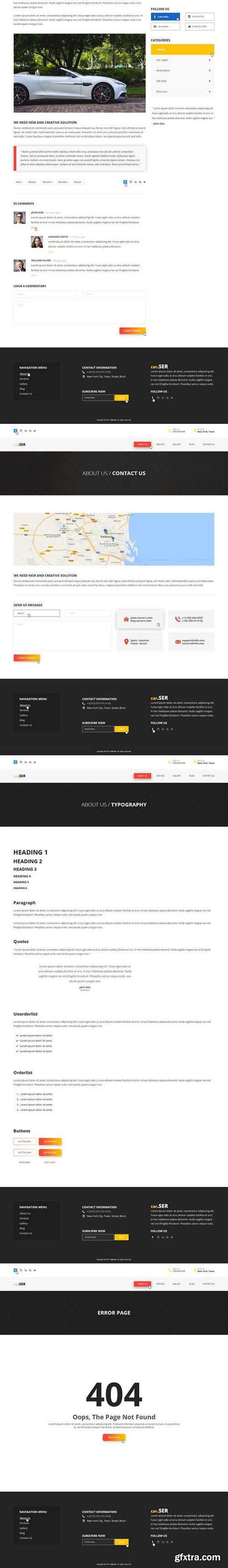 CM - CARSERV - Photoshop Web Template 1605430