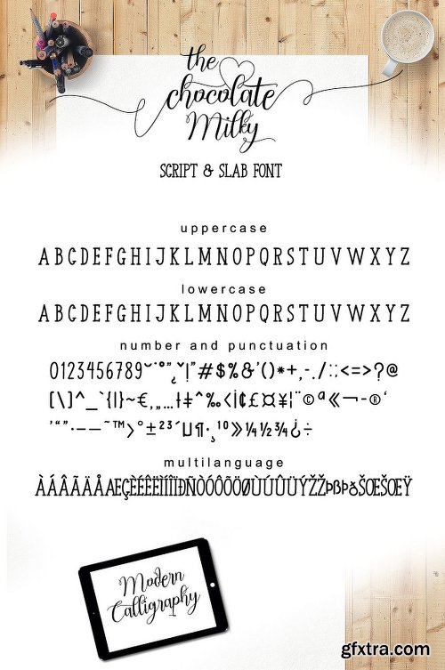 CreativeMarket Chocolate Milky (Script And Slab) 1682701