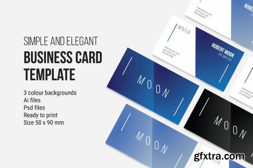 CreativeMarket Moon Business Card Temmplate 1685824