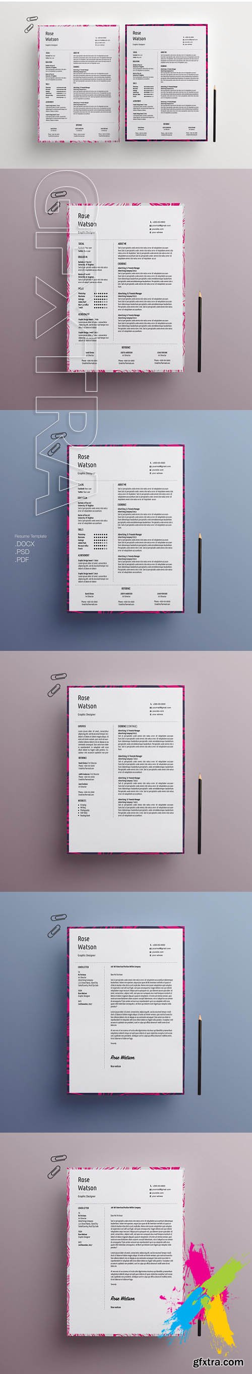 CM - Marble (2Ver) CV Resume Template G 1672327