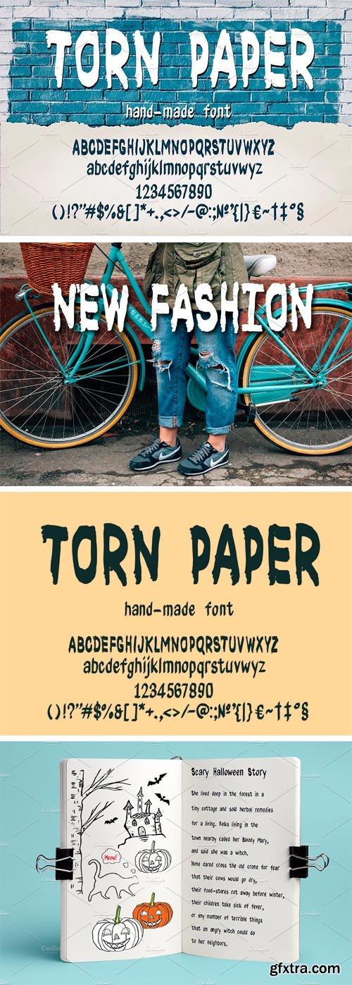 CM - Torn Paper Font 1660368