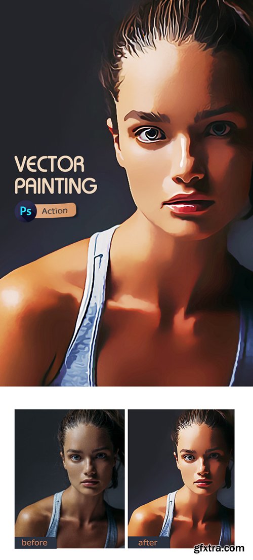 Graphicriver Vector Painting Photoshop Action 19221638