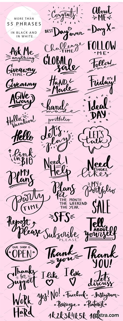 CM - Social Media Lettering Set 1623422