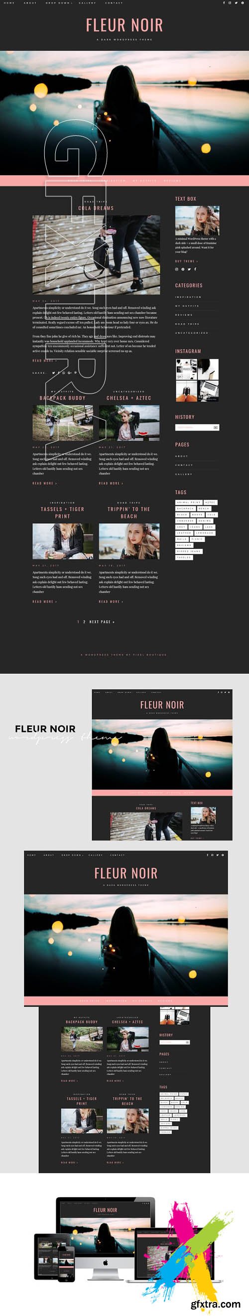CM - FLEUR NOIR Dark WordPress Theme 1650030