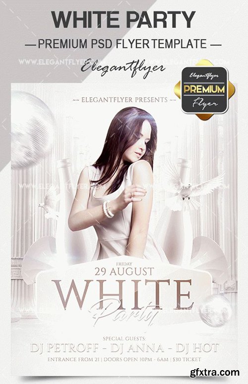 White Party V03 Flyer PSD Template + Facebook Cover