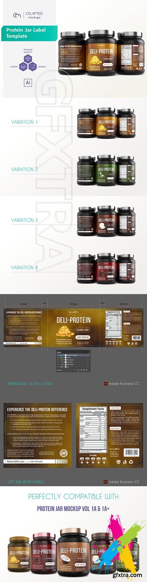 CM - Protein Jar Label Template 1672002