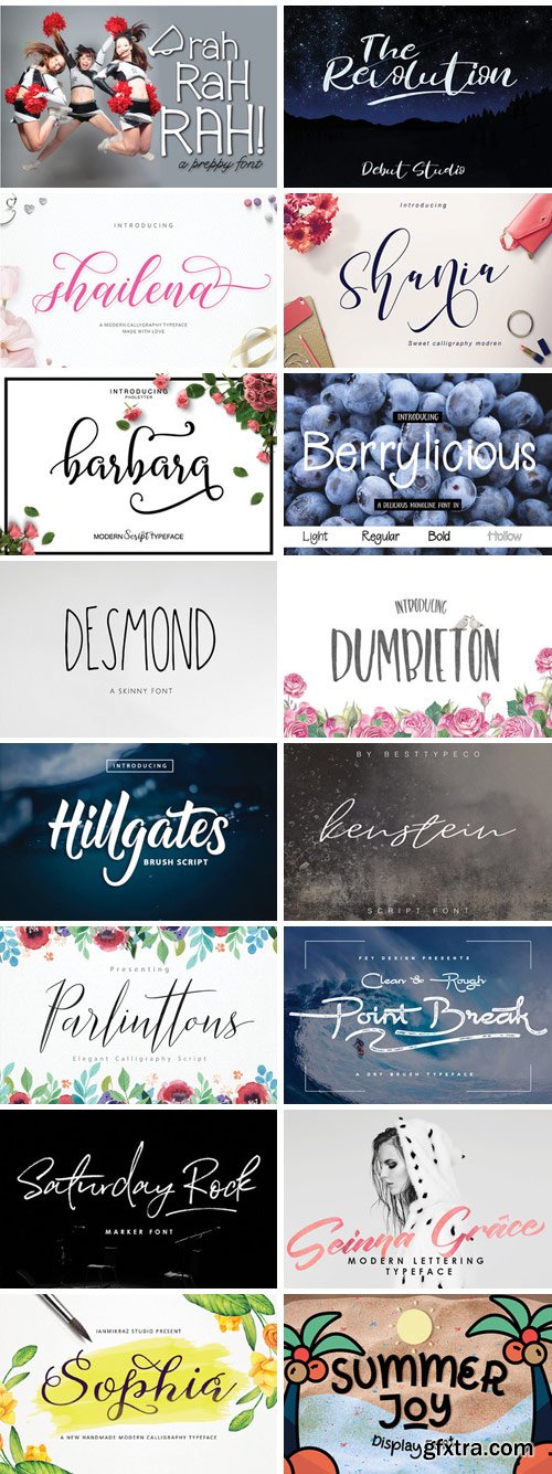 Font Bundle - July 2017 - TheHungryJPEG 80487