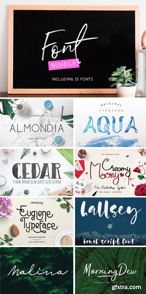 Font Bundle - July 2017 - TheHungryJPEG 80487