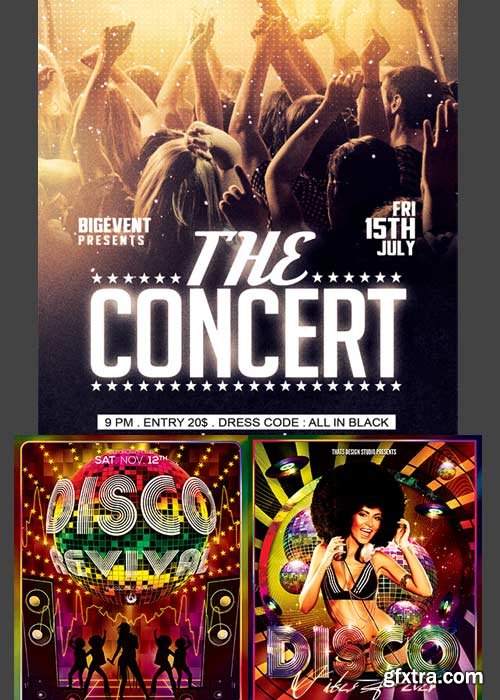 Music Festival 3in1 V7 Flyer Template