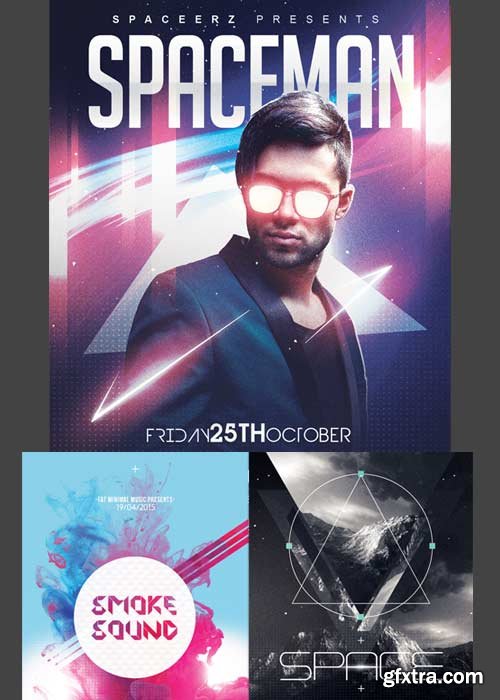 Space Flyer 3in1 V2 Flyer Template