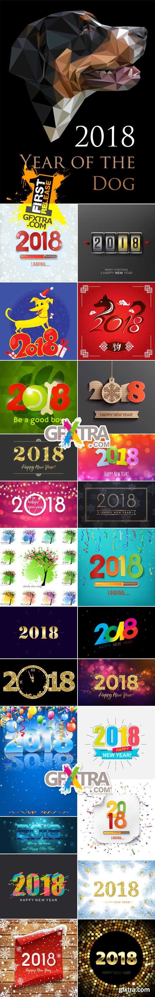 2018 New Year Vector