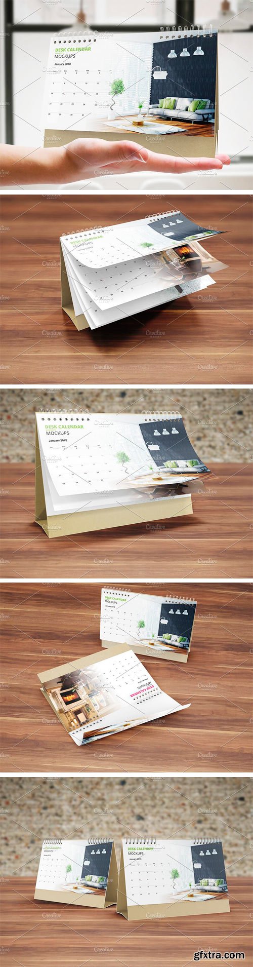 CM - Realistic Desk Calendar Mock ups 1641675