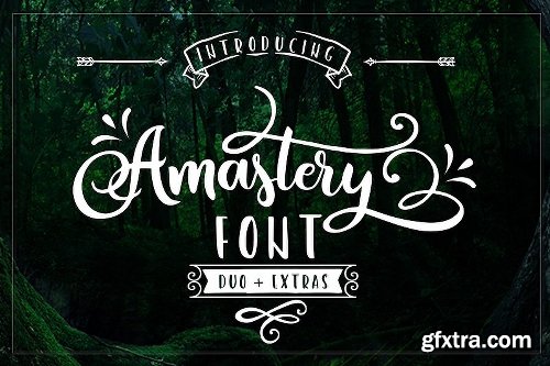 CreativeMarket Amastery Font Duo + Extras 12926