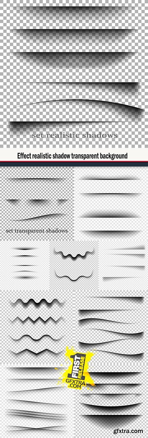 Effect realistic shadow transparent background