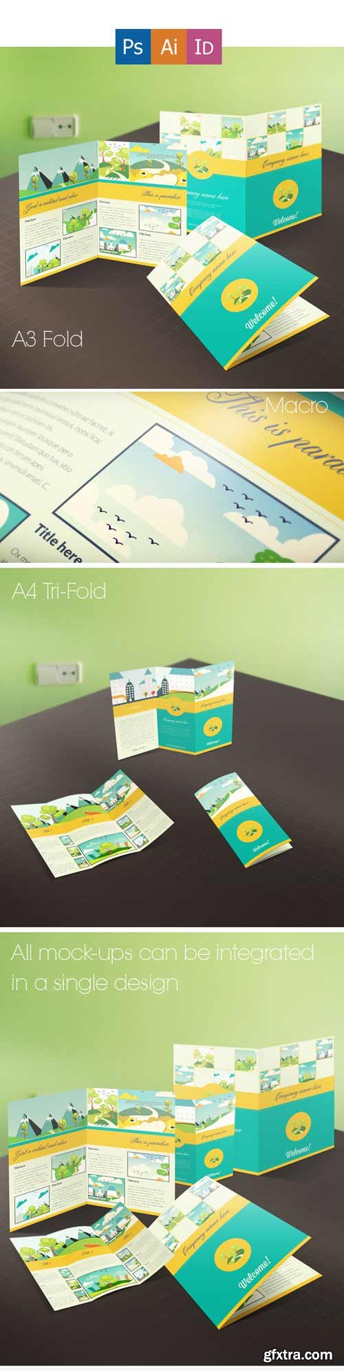 Superpremium Print Templates A3 and A4 Brochures