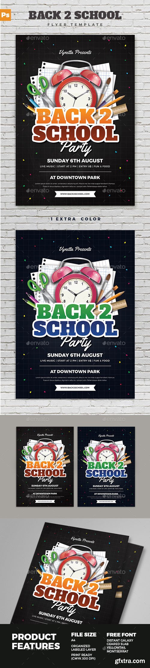 GR - Back To School Party Flyer 17342069