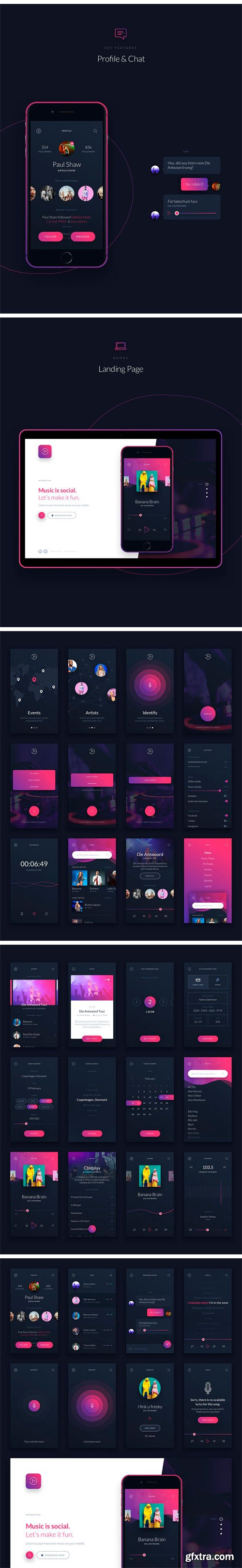 CM - Music UI/UX Mobile App Kit 1624699