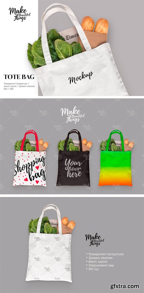 CM - Isolated Tote Bag Mockup #4144 1604493