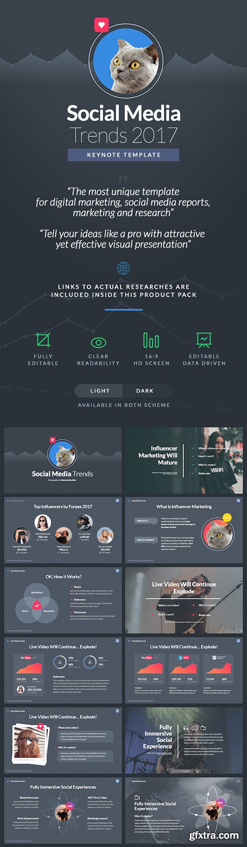 Graphicriver - Social Media Trends 2017 - Keynote Template 20363143