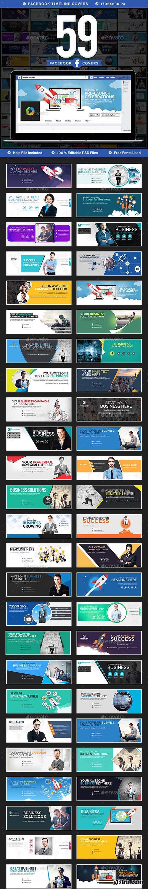 Graphicriver Mega Facebook Timeline Covers Bundle - 59 Designs 15374921