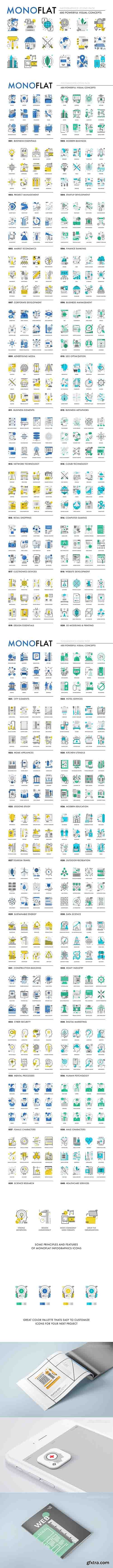 Monoflat Infographics Icons - CM 944910