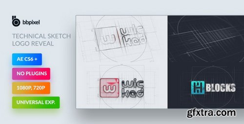 Videohive Technical Sketch Logo Reveal 19566375