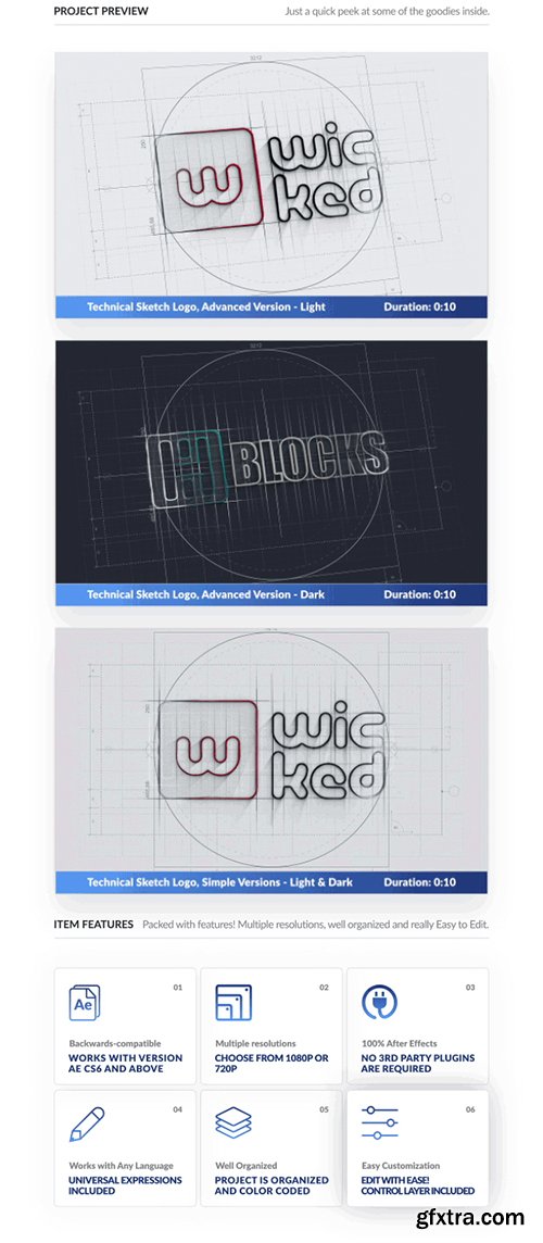 Videohive Technical Sketch Logo Reveal 19566375